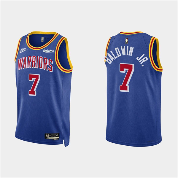Men's Golden State Warriors #7 Patrick Baldwin Jr. 2022 Royal Stitched Basketball Jersey Men's Golden State Warriors #7 Patrick Baldwin Jr. 2022 Royal Stitched Basketball Jersey